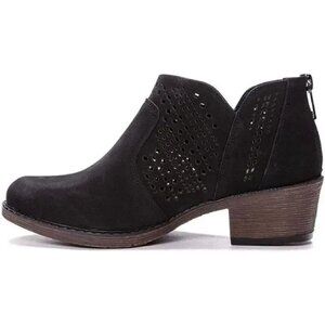 Propet Remy Black Suede Ankle Boot (Size 9 X Wide 2E)